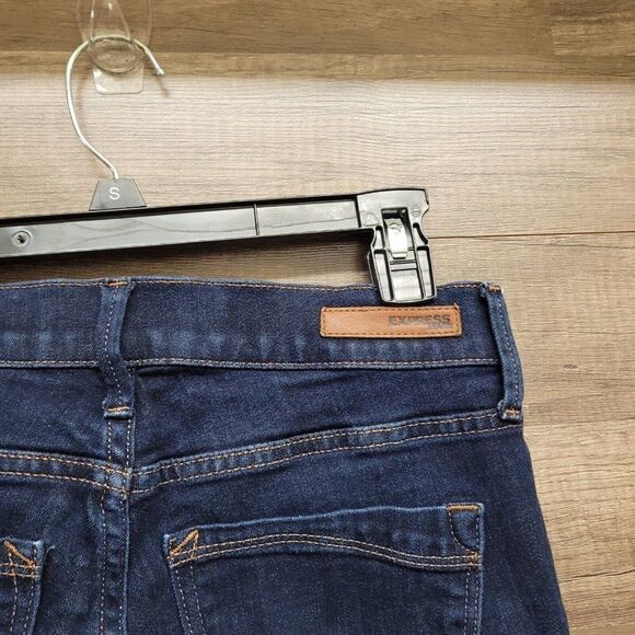 Express Jeans Legging Jegging 2 SHORT Midrise Blue Dark Wash Skinny Womens 2 - Picture 8 of 12